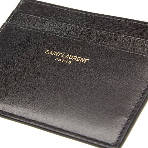 saint laurent black card holder